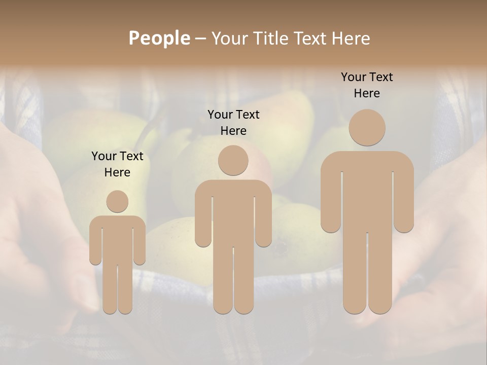 A Person Holding A Bowl Of Pears In Their Hands PowerPoint Template