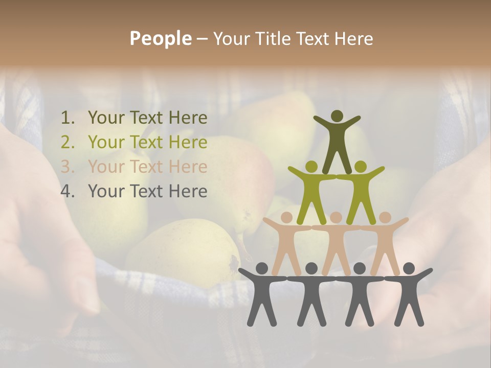 A Person Holding A Bowl Of Pears In Their Hands PowerPoint Template