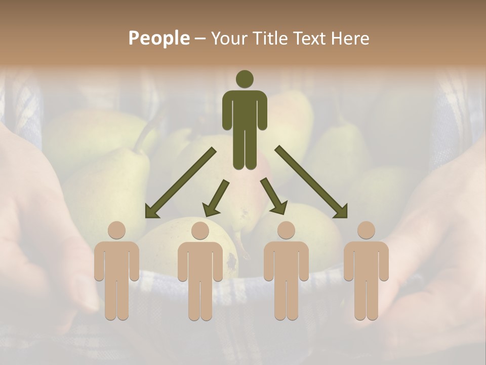A Person Holding A Bowl Of Pears In Their Hands PowerPoint Template