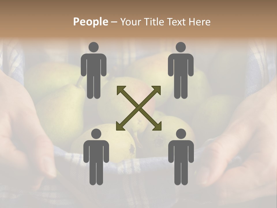 A Person Holding A Bowl Of Pears In Their Hands PowerPoint Template
