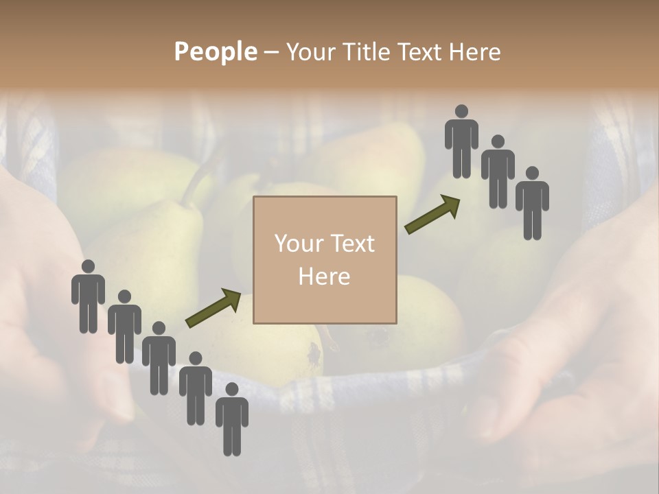 A Person Holding A Bowl Of Pears In Their Hands PowerPoint Template