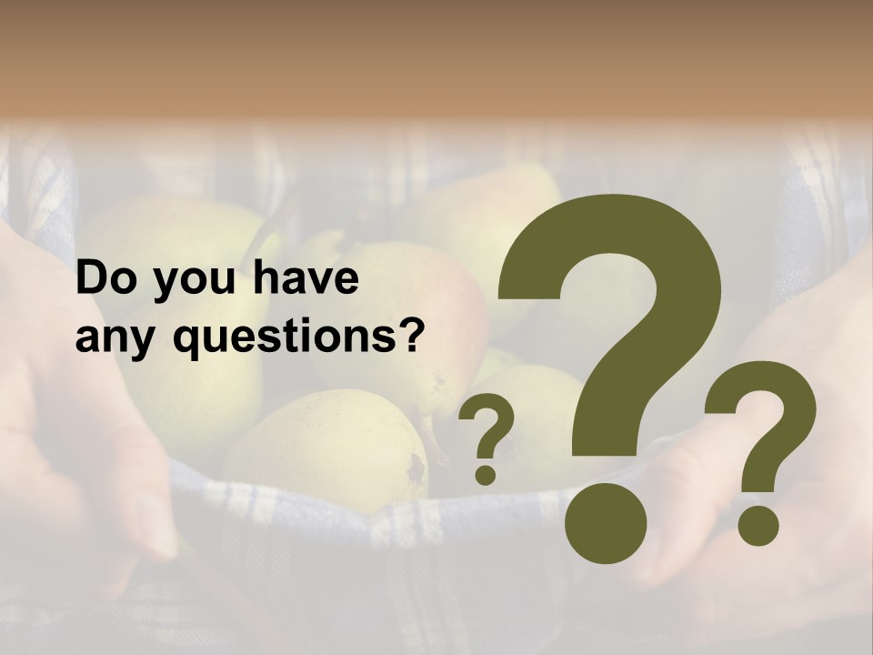 A Person Holding A Bowl Of Pears In Their Hands PowerPoint Template