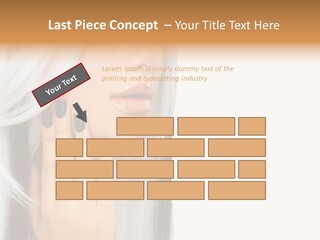 A Woman With Long White Hair And Black Nails PowerPoint Template