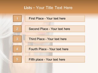 A Woman With Long White Hair And Black Nails PowerPoint Template
