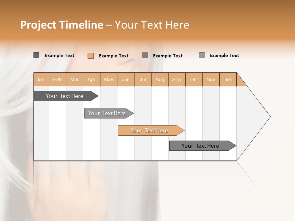 A Woman With Long White Hair And Black Nails PowerPoint Template
