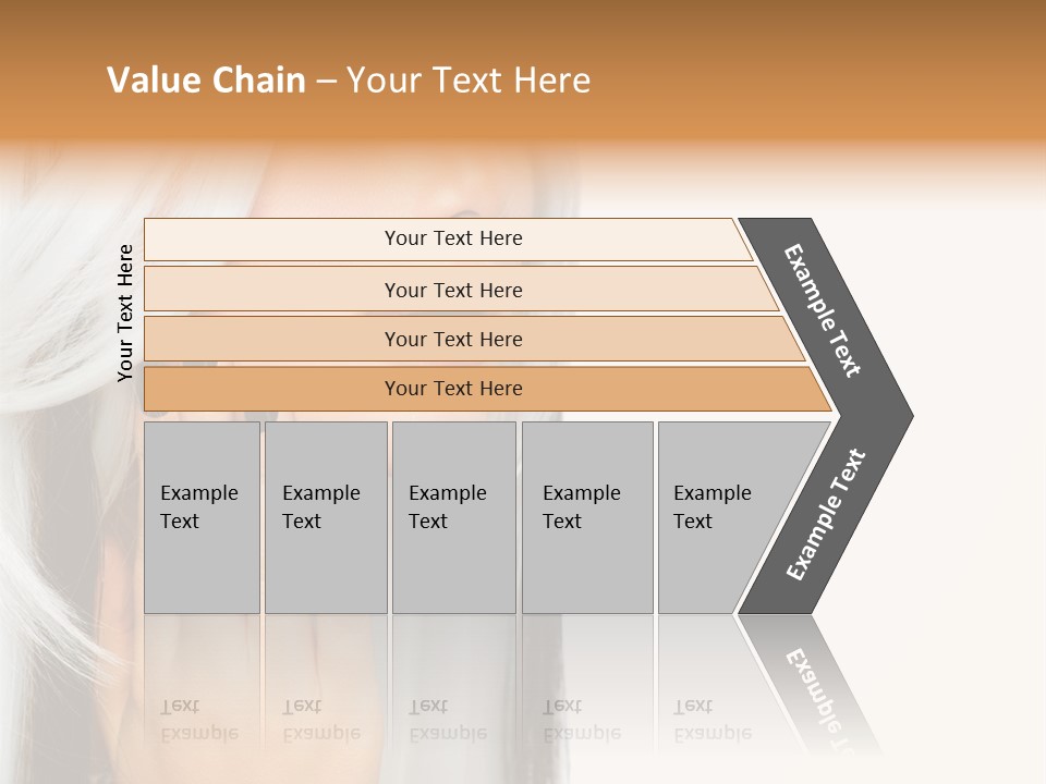 A Woman With Long White Hair And Black Nails PowerPoint Template