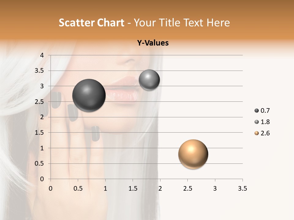 A Woman With Long White Hair And Black Nails PowerPoint Template