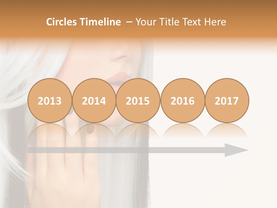 A Woman With Long White Hair And Black Nails PowerPoint Template