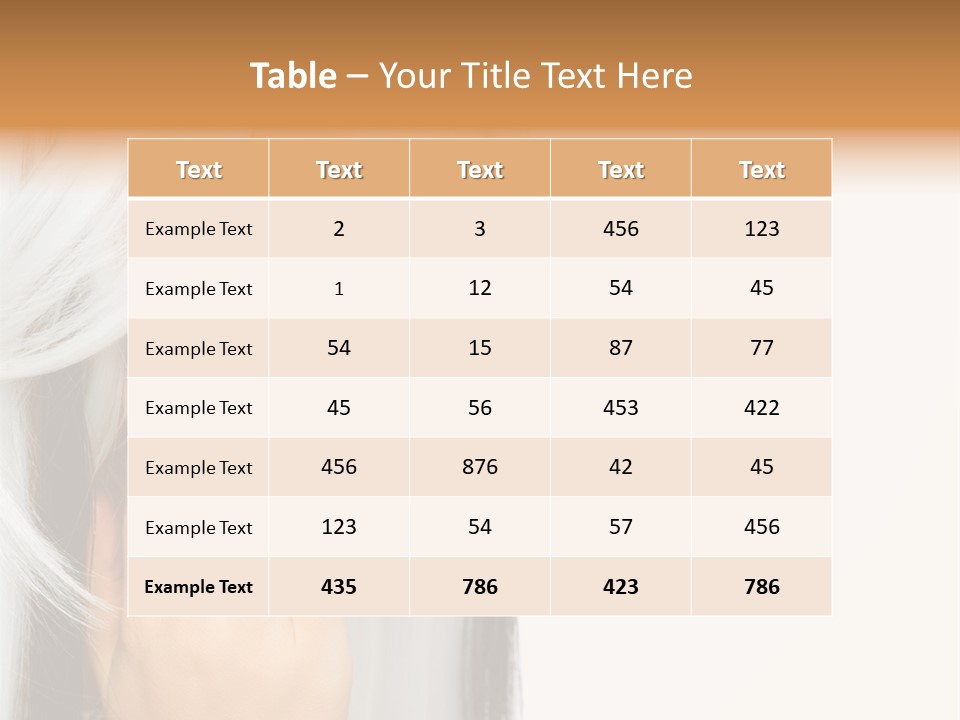 A Woman With Long White Hair And Black Nails PowerPoint Template