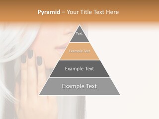 A Woman With Long White Hair And Black Nails PowerPoint Template