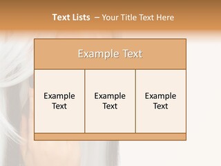 A Woman With Long White Hair And Black Nails PowerPoint Template