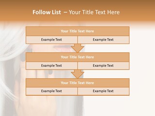 A Woman With Long White Hair And Black Nails PowerPoint Template