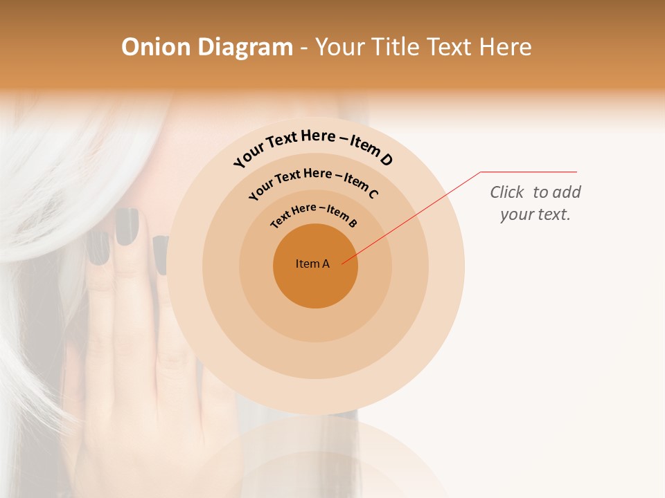 A Woman With Long White Hair And Black Nails PowerPoint Template