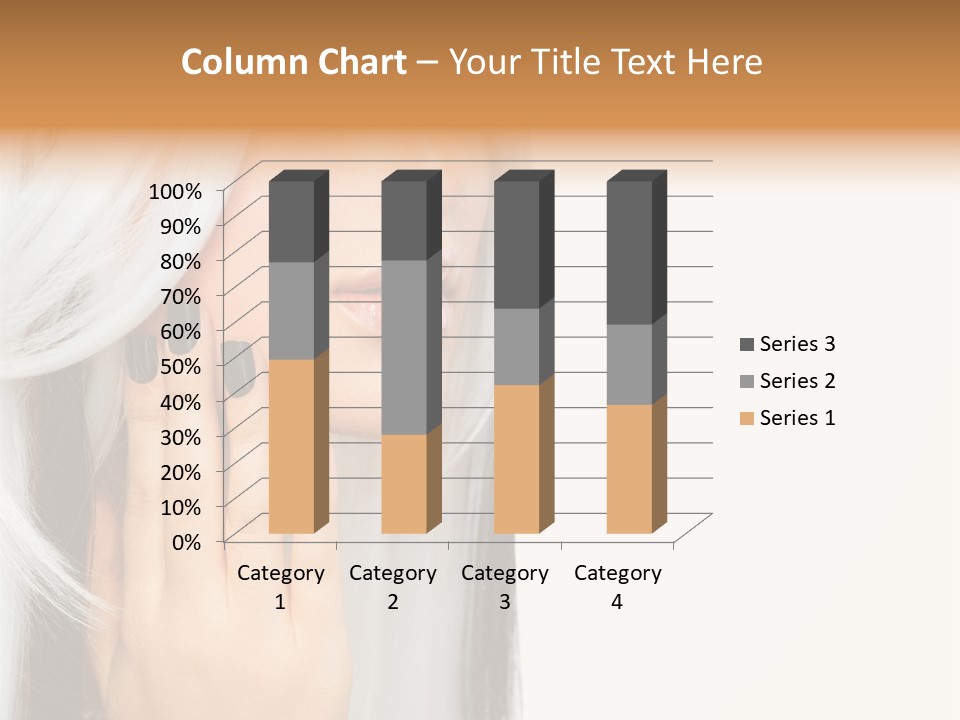 A Woman With Long White Hair And Black Nails PowerPoint Template