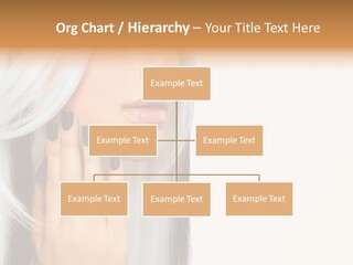 A Woman With Long White Hair And Black Nails PowerPoint Template