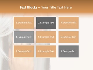 A Woman With Long White Hair And Black Nails PowerPoint Template