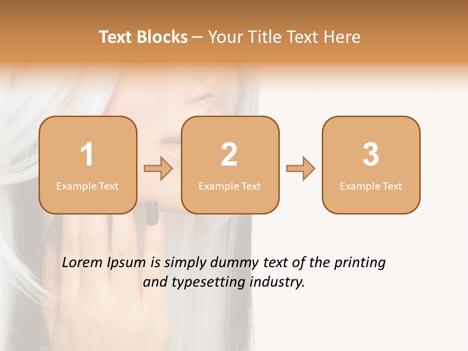 A Woman With Long White Hair And Black Nails PowerPoint Template