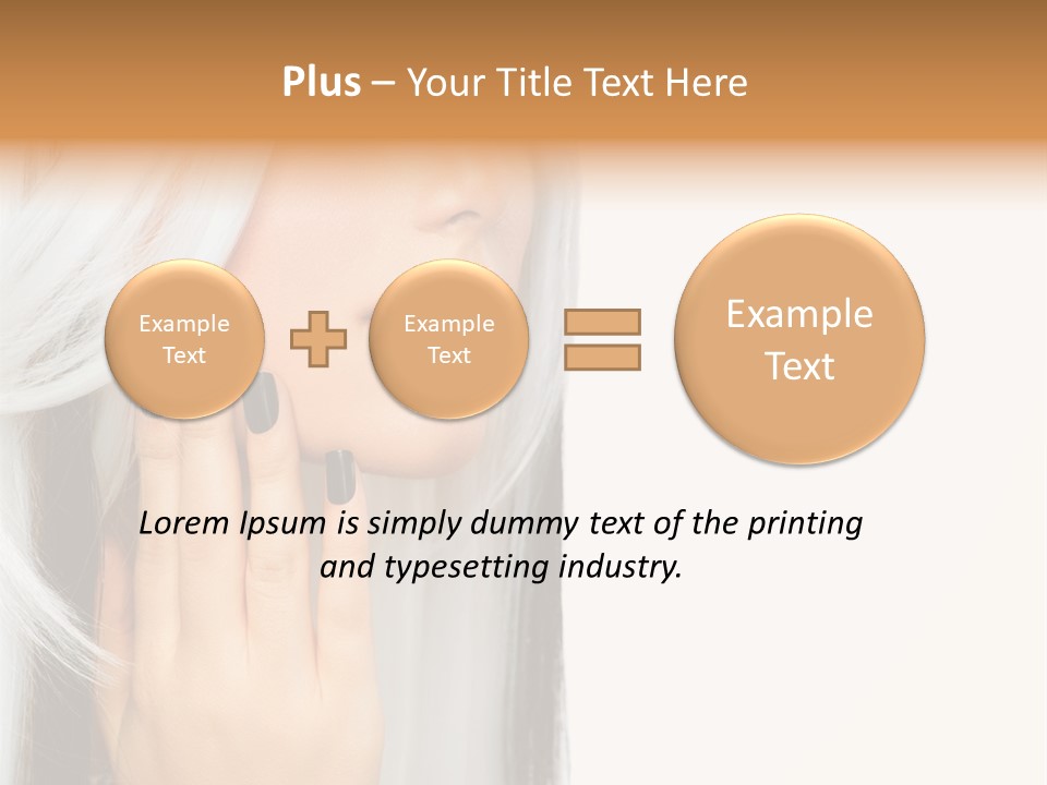 A Woman With Long White Hair And Black Nails PowerPoint Template