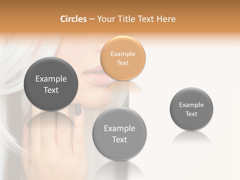 A Woman With Long White Hair And Black Nails PowerPoint Template