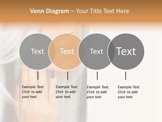 A Woman With Long White Hair And Black Nails PowerPoint Template