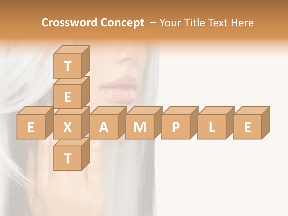 A Woman With Long White Hair And Black Nails PowerPoint Template