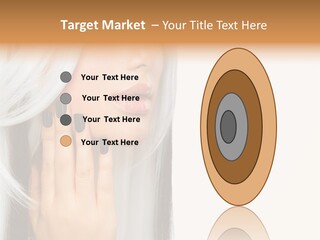 A Woman With Long White Hair And Black Nails PowerPoint Template