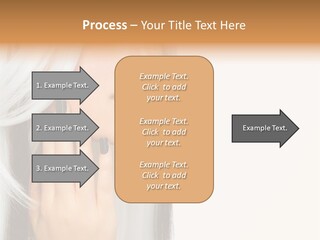 A Woman With Long White Hair And Black Nails PowerPoint Template