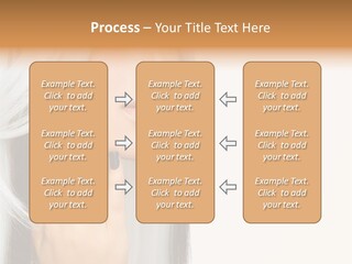 A Woman With Long White Hair And Black Nails PowerPoint Template