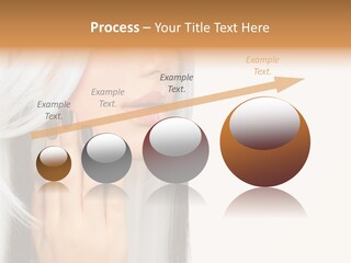 A Woman With Long White Hair And Black Nails PowerPoint Template