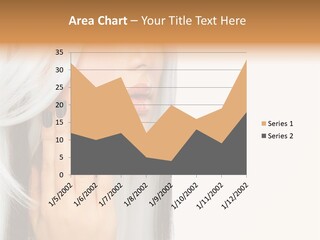 A Woman With Long White Hair And Black Nails PowerPoint Template