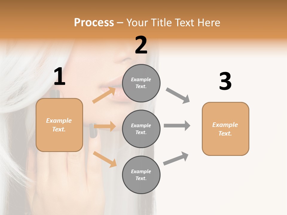 A Woman With Long White Hair And Black Nails PowerPoint Template