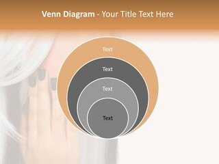 A Woman With Long White Hair And Black Nails PowerPoint Template