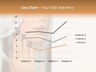 A Woman With Long White Hair And Black Nails PowerPoint Template