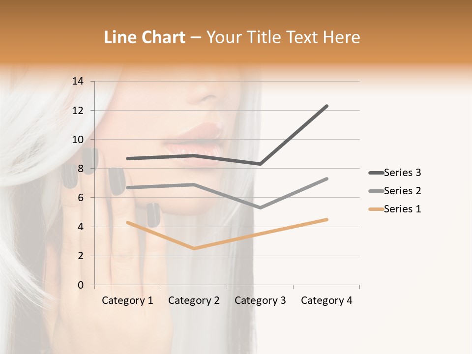 A Woman With Long White Hair And Black Nails PowerPoint Template