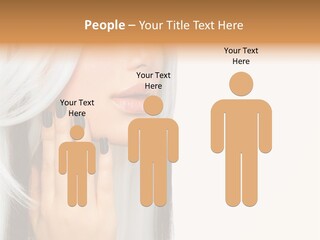 A Woman With Long White Hair And Black Nails PowerPoint Template