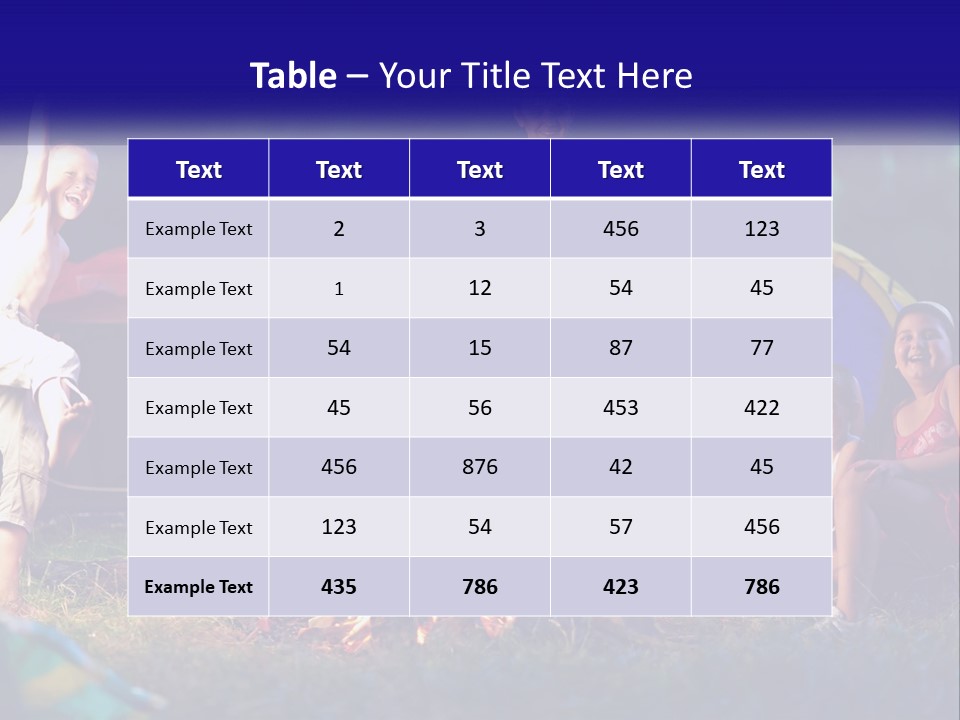 A Group Of Children Sitting Around A Campfire PowerPoint Template