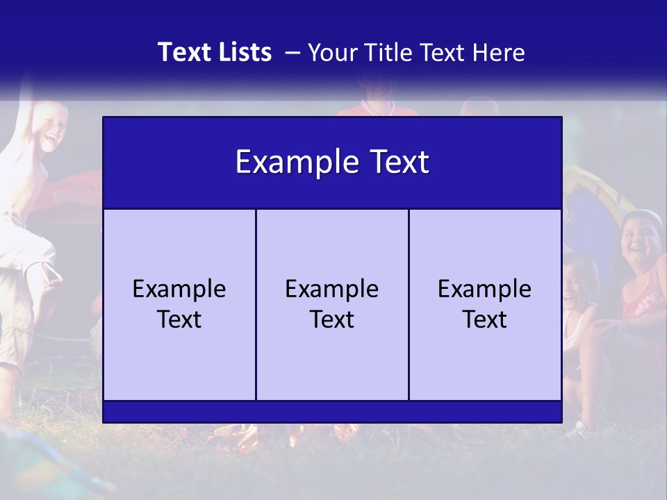 A Group Of Children Sitting Around A Campfire PowerPoint Template