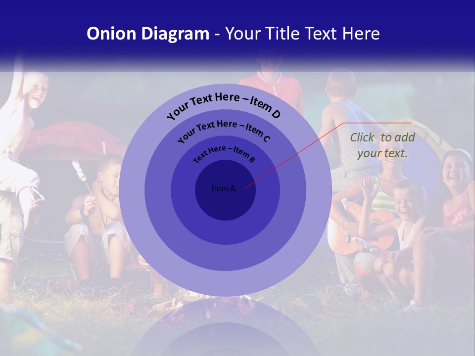 A Group Of Children Sitting Around A Campfire PowerPoint Template