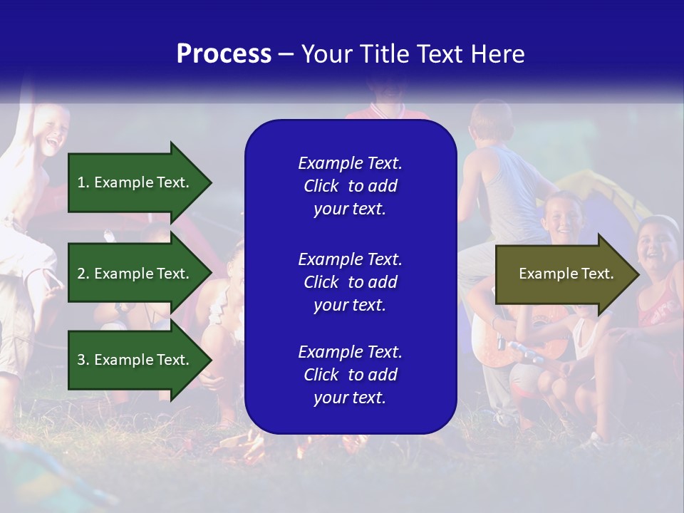 A Group Of Children Sitting Around A Campfire PowerPoint Template