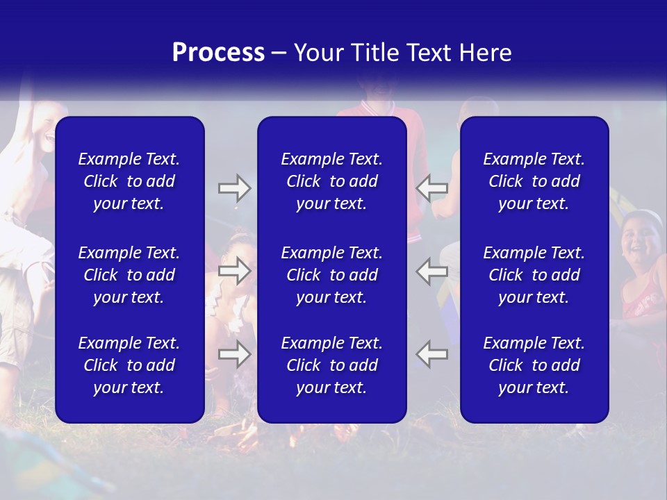 A Group Of Children Sitting Around A Campfire PowerPoint Template