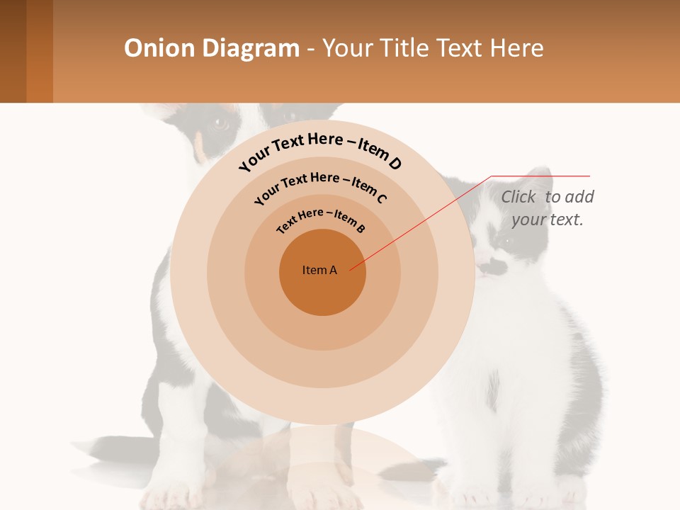 A Dog And A Cat Sitting Next To Each Other PowerPoint Template