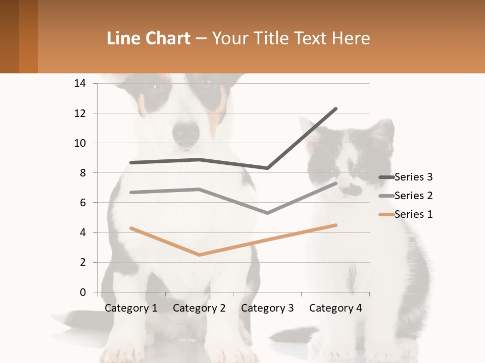 A Dog And A Cat Sitting Next To Each Other PowerPoint Template