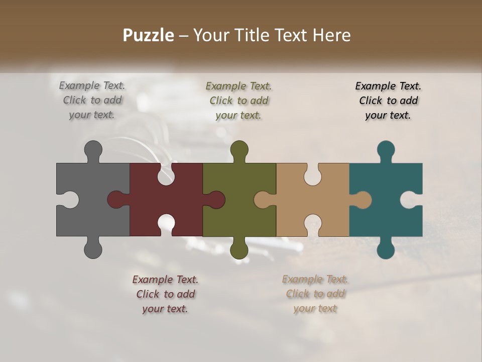 A Bunch Of Keys Sitting On Top Of A Wooden Table PowerPoint Template