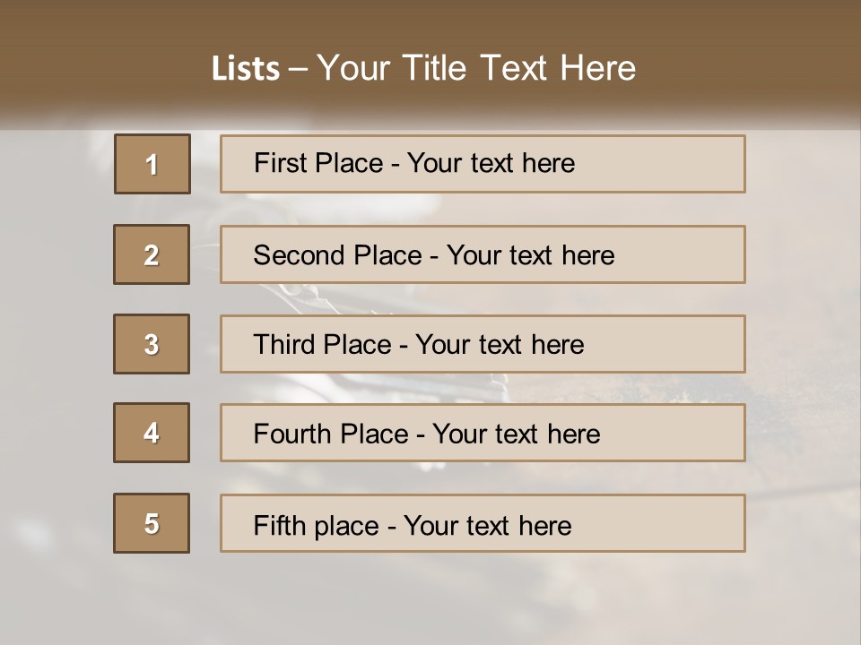 A Bunch Of Keys Sitting On Top Of A Wooden Table PowerPoint Template
