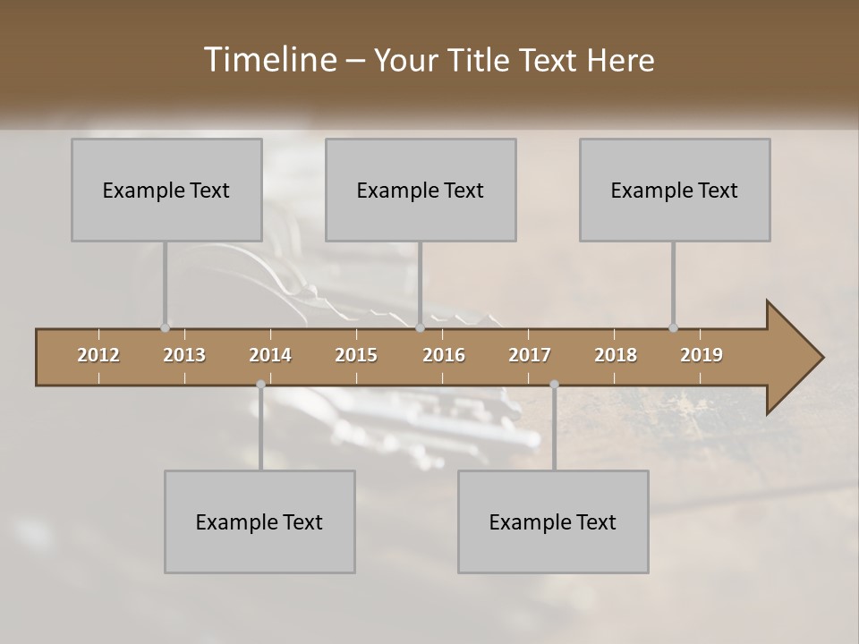 A Bunch Of Keys Sitting On Top Of A Wooden Table PowerPoint Template