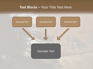 A Bunch Of Keys Sitting On Top Of A Wooden Table PowerPoint Template