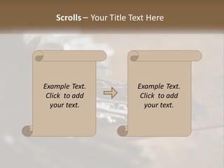 A Bunch Of Keys Sitting On Top Of A Wooden Table PowerPoint Template