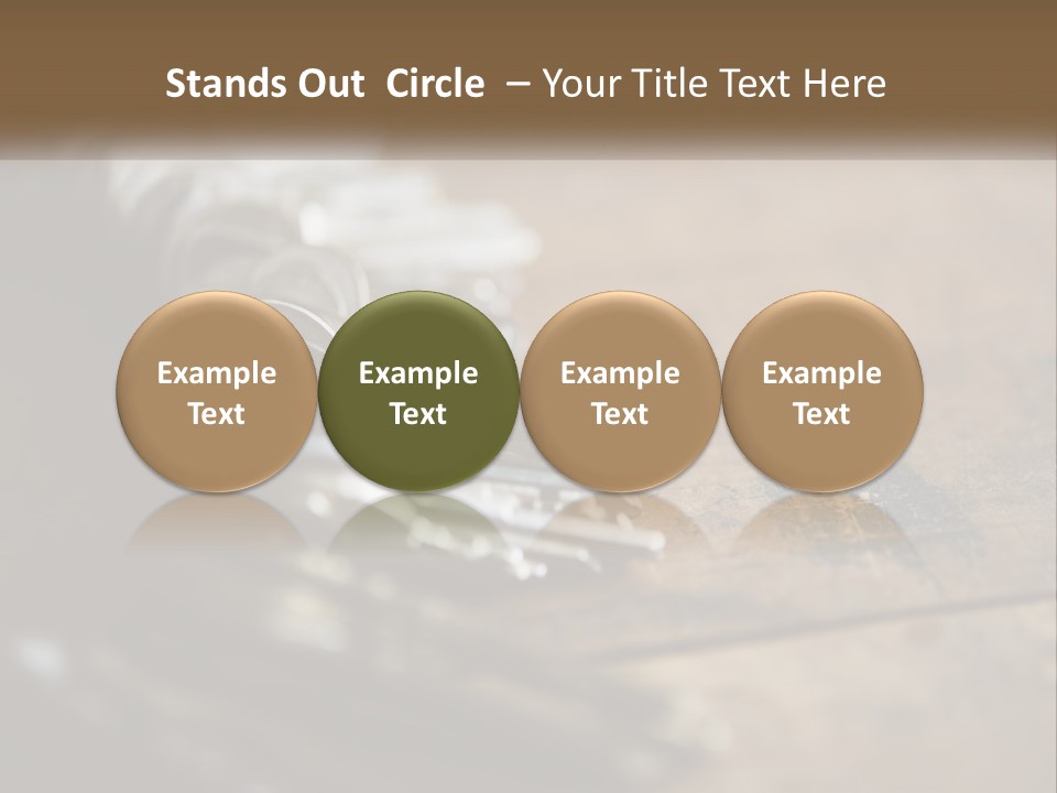 A Bunch Of Keys Sitting On Top Of A Wooden Table PowerPoint Template