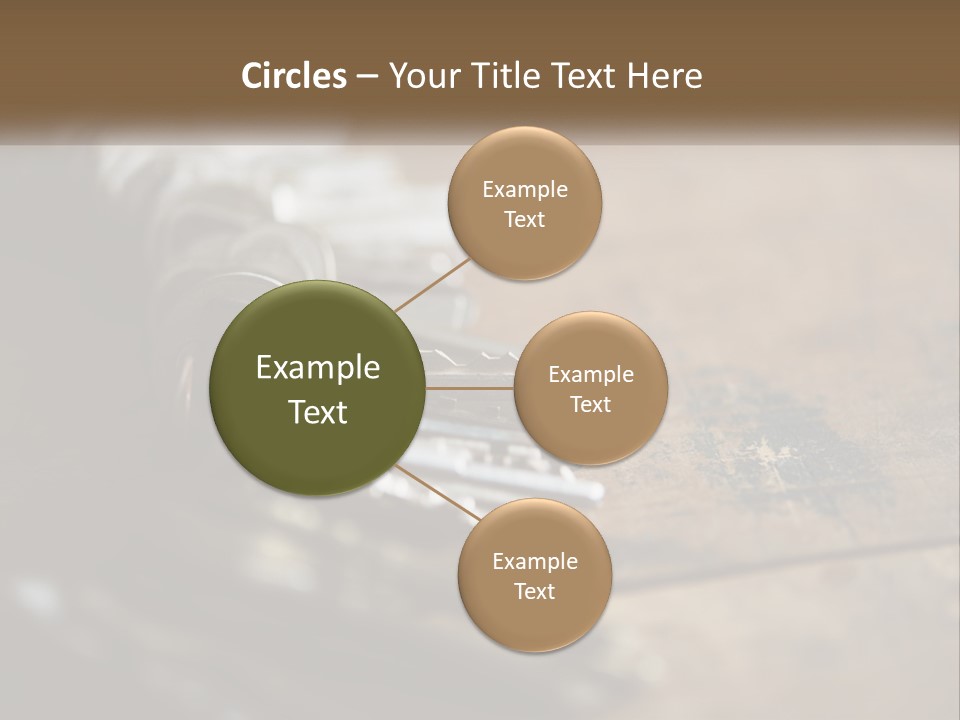 A Bunch Of Keys Sitting On Top Of A Wooden Table PowerPoint Template