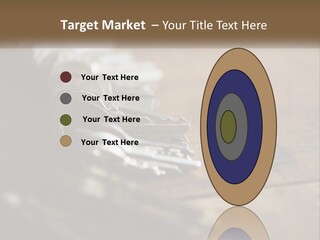 A Bunch Of Keys Sitting On Top Of A Wooden Table PowerPoint Template